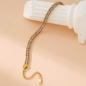 MFHB-02-Woven Zircon Chain Bracelet