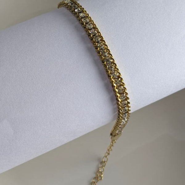 MFHB-02-Woven Zircon Chain Bracelet - Image 3