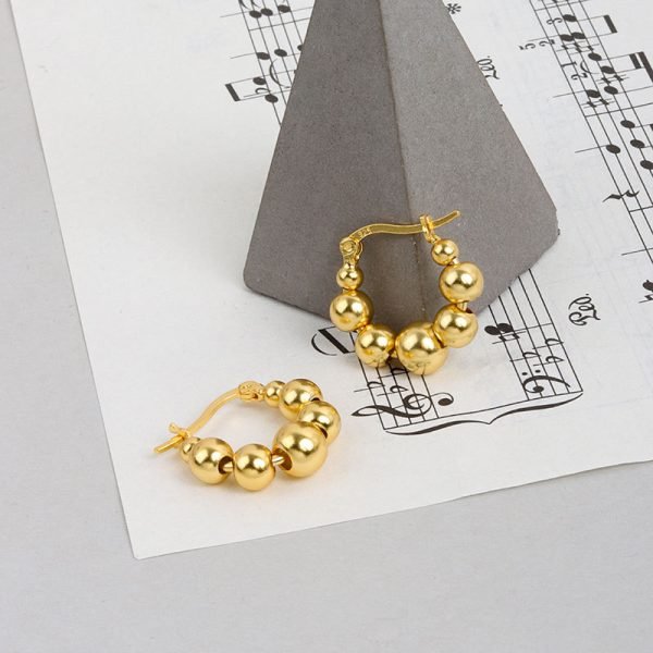 MFHE-10-Beaded Hoop Earrings - Image 3