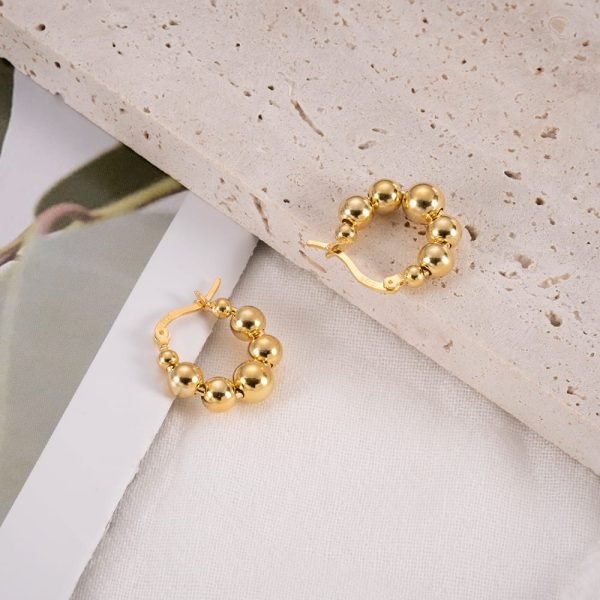 MFHE-10-Beaded Hoop Earrings - Image 2